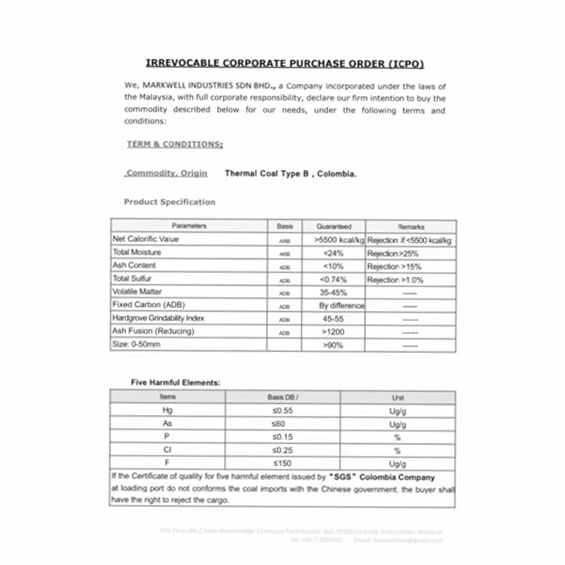 Coal test report